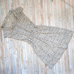 Tall: Banana Republic silk/cotton cap sleeve cowl neck knee length dress